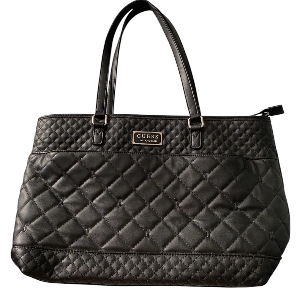 GUESS Black Quilted Women's Tote Bag